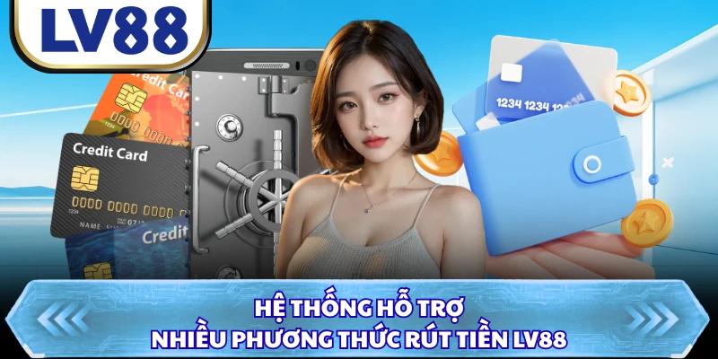 Hệ thống hỗ trợ nhiều phương thức rút tiền LV88