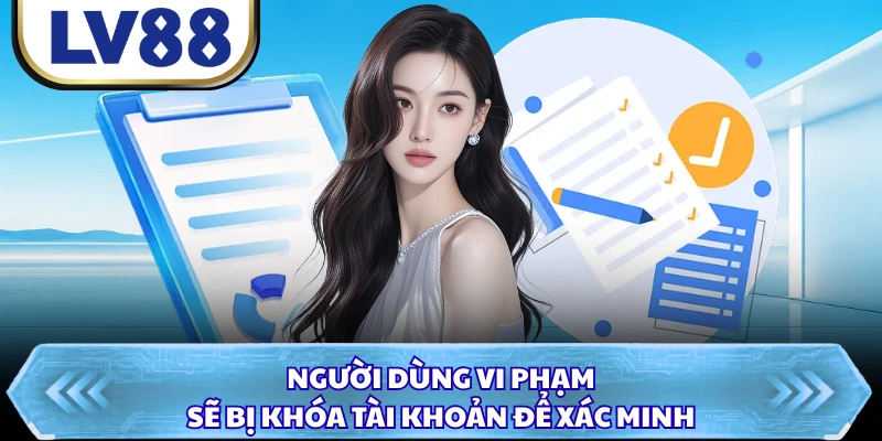 Người dùng vi phạm sẽ bị khóa tài khoản để xác minh